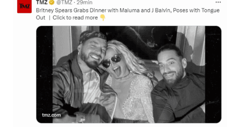 Balvin, Spears y Maluma. IMagen tomada de X, TMZ