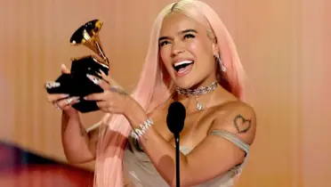 Karol G en los Premios Grammy 2024. Imagen tomada de El Espectador