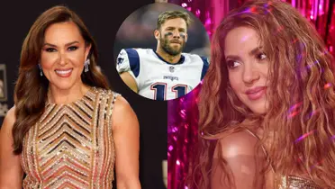 Shakira, Tanya y Julian Edelman. Imagen tomada de Somospats